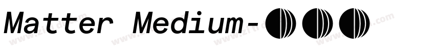 Matter Medium字体转换